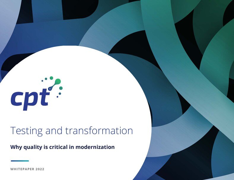 A white circle on a blue and green background with curved shapes. The circle contains the 